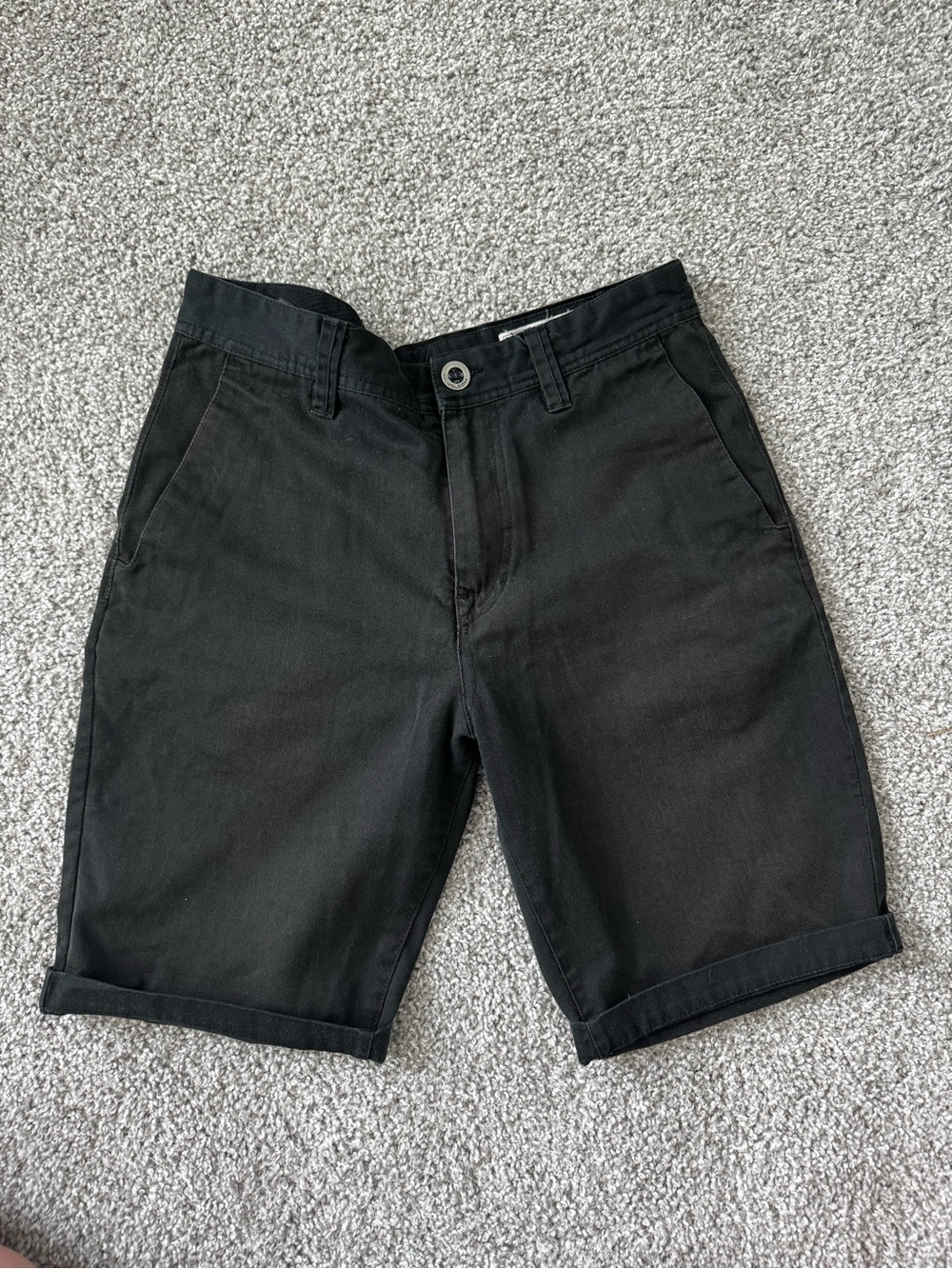 Volcom Men's Black Flat Front Chino Shorts